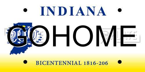 GOHOME Indiana License Plate