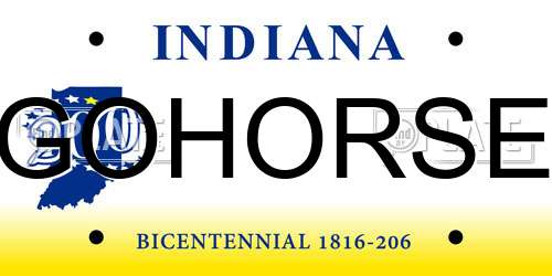 GOHORSE Indiana License Plate