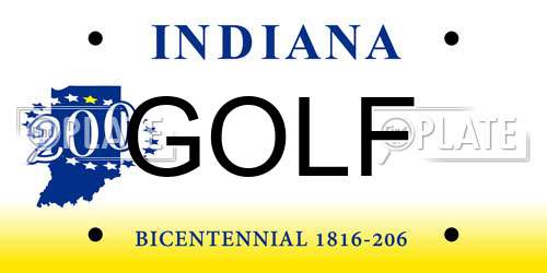GOLF Indiana License Plate