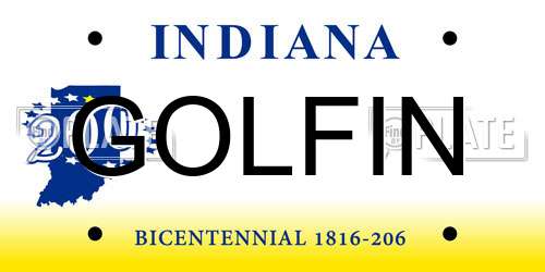 GOLFIN Indiana License Plate