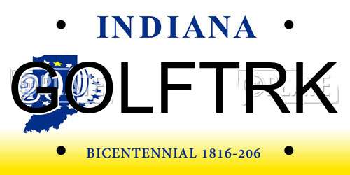 GOLFTRK Indiana License Plate