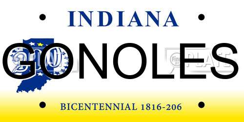GONOLES Indiana License Plate