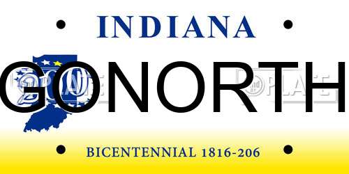 GONORTH Indiana License Plate