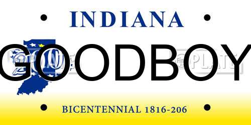 GOODBOY Indiana License Plate