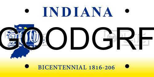GOODGRF Indiana License Plate