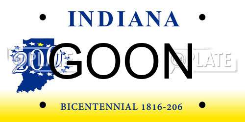 GOON Indiana License Plate