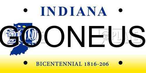 GOONEUS Indiana License Plate