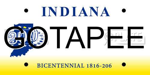 GOTAPEE Indiana License Plate