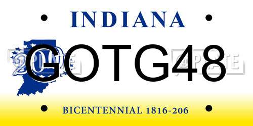 GOTG48 Indiana License Plate