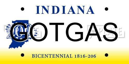 GOTGAS Indiana License Plate