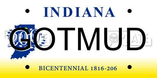 GOTMUD Indiana License Plate