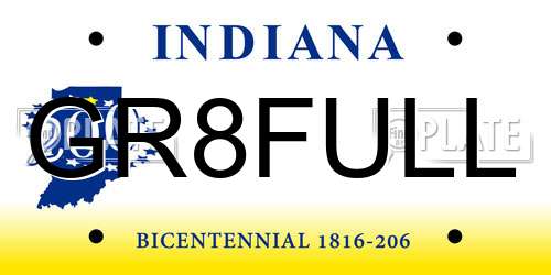 GR8FULL Indiana License Plate