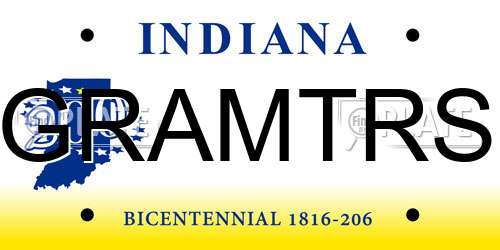 GRAMTRS Indiana License Plate