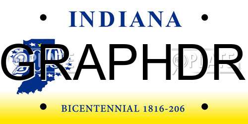 GRAPHDR Indiana License Plate