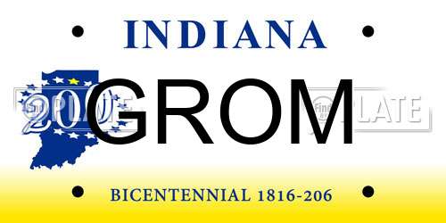 GROM Indiana License Plate