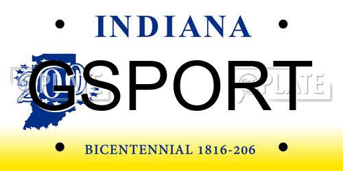 GSPORT Indiana License Plate