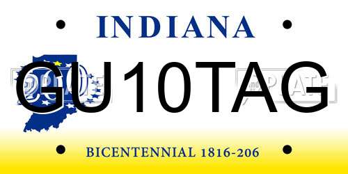 GU10TAG Indiana License Plate