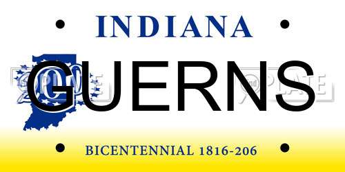 GUERNS Indiana License Plate