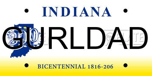 GURLDAD Indiana License Plate
