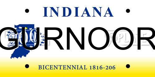GURNOOR Indiana License Plate