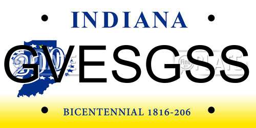 GVESGSS Indiana License Plate