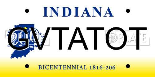GVTATOT Indiana License Plate