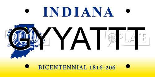GYYATTT Indiana License Plate