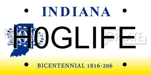 H0GLIFE Indiana License Plate