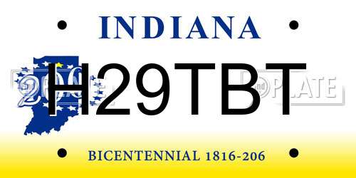 H29TBT Indiana License Plate