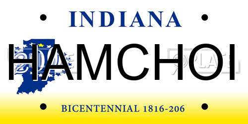HAMCHOI Indiana License Plate
