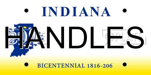 HANDLES Indiana License Plate