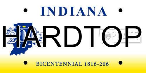HARDTOP Indiana License Plate