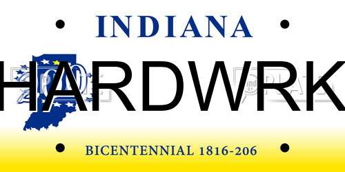HARDWRK Indiana License Plate