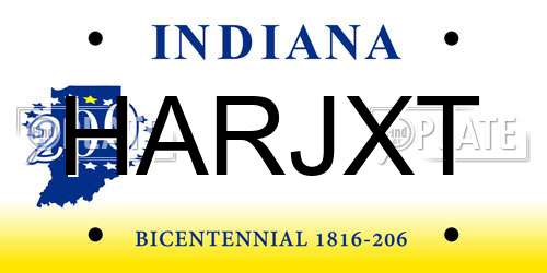 HARJXT Indiana License Plate