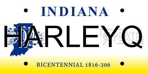HARLEYQ Indiana License Plate