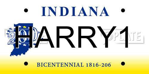 HARRY1 Indiana License Plate