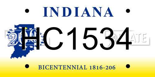 HC1534 Indiana License Plate
