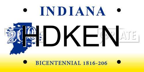 HDKEN Indiana License Plate