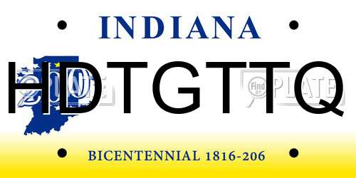 HDTGTTQ Indiana License Plate