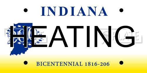 HEATING Indiana License Plate