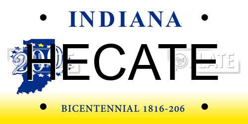 HECATE Indiana License Plate