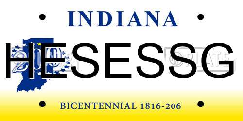 HESESSG Indiana License Plate