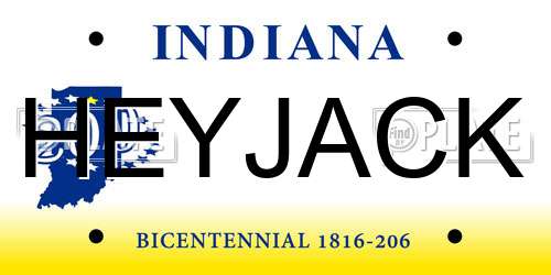 HEYJACK Indiana License Plate