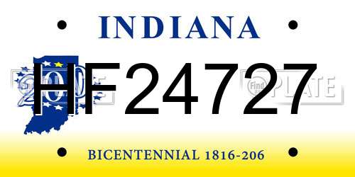HF24727 Indiana License Plate