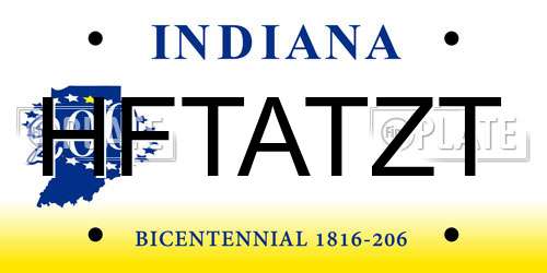 HFTATZT Indiana License Plate