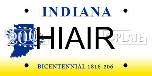 HIAIR Indiana License Plate
