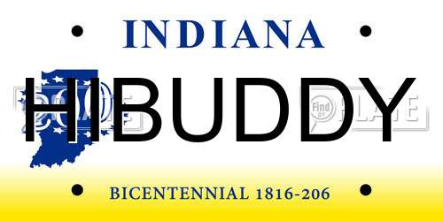 HIBUDDY Indiana License Plate