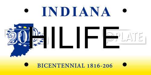 HILIFE Indiana License Plate