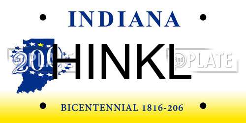 HINKL Indiana License Plate