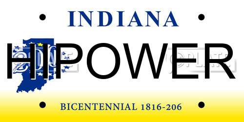 HIPOWER Indiana License Plate